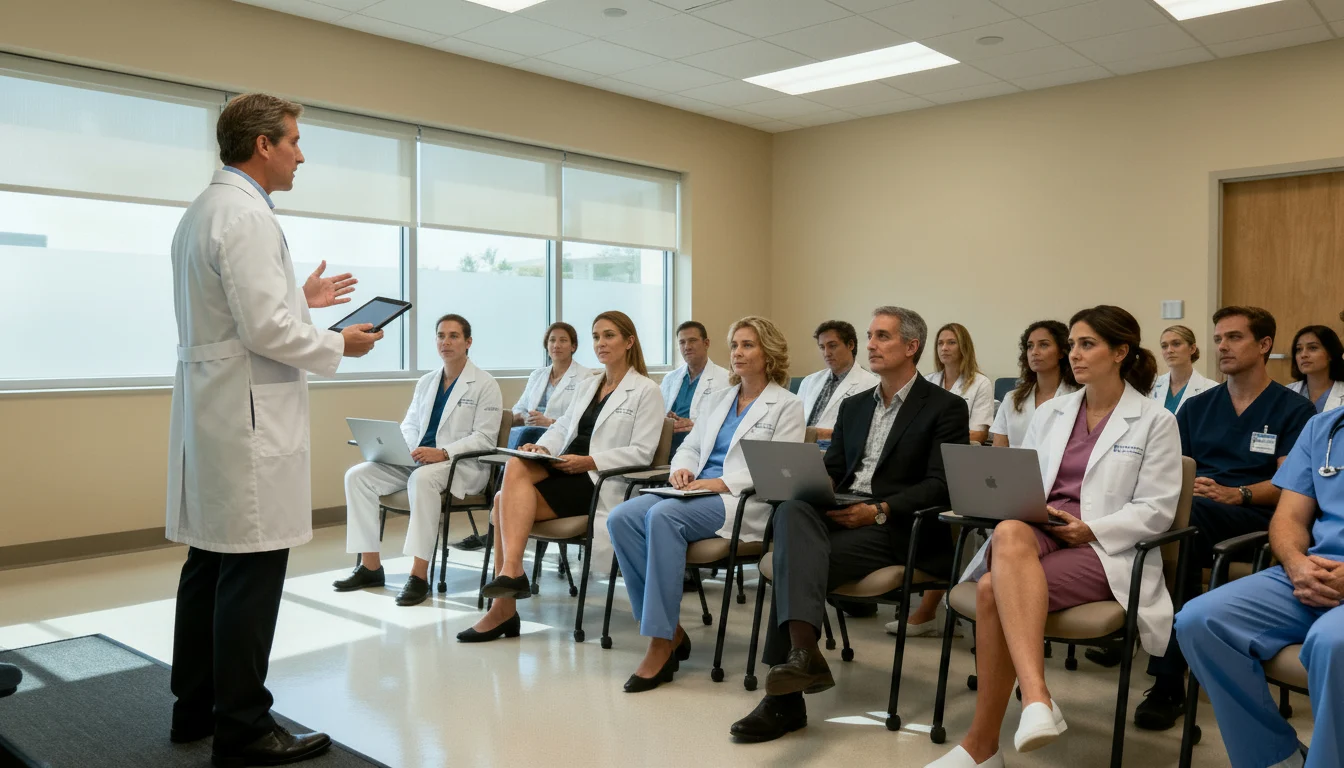 Hospital Staff undergoing LMS Employee Training